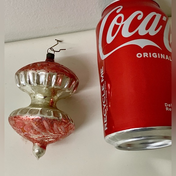 Early Mid Century Antique Figural Apple Core Shaped Christmas Tree Ornament - Picture 4 of 10